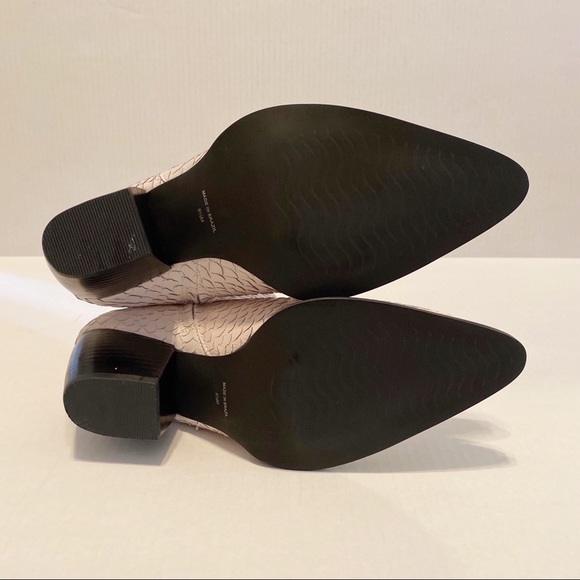 💗 Matisse Caty White Snake Leather Mid Calf Boots - Picture 6 of 8